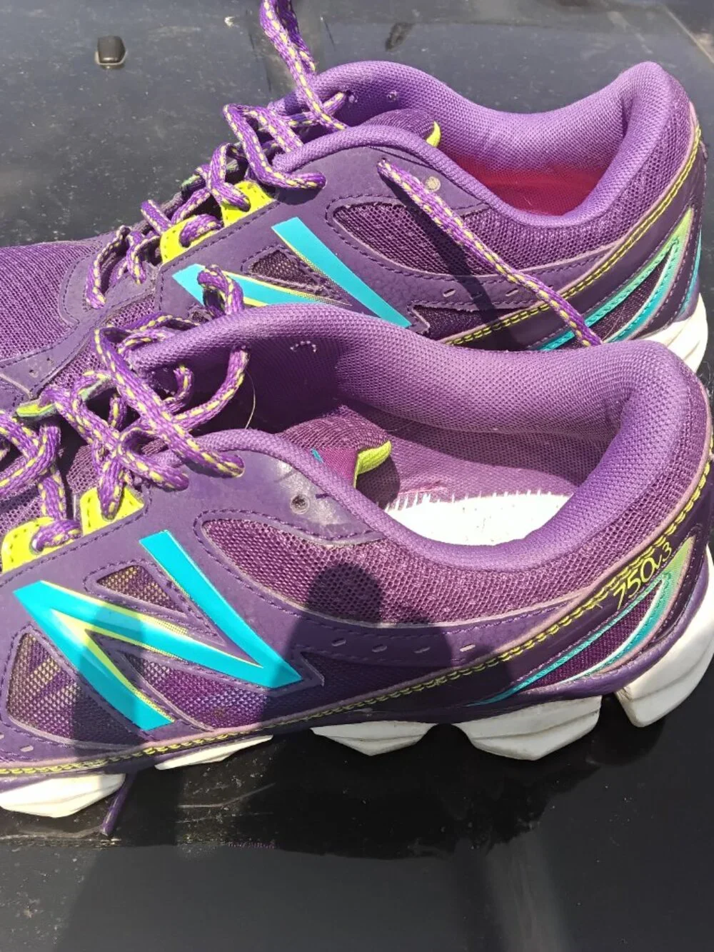 New Balance W750PB3 750v3 Purple/ Blue Running Shoes Women's Sz 9.5